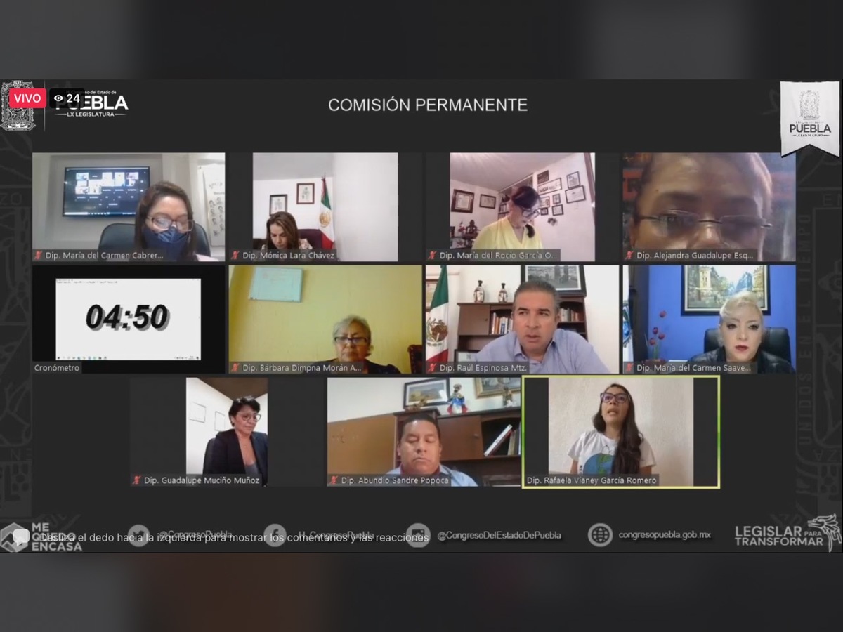Comisión Permanente de la LX Legislatura del Congreso del Estado de Puebla. (Especial)