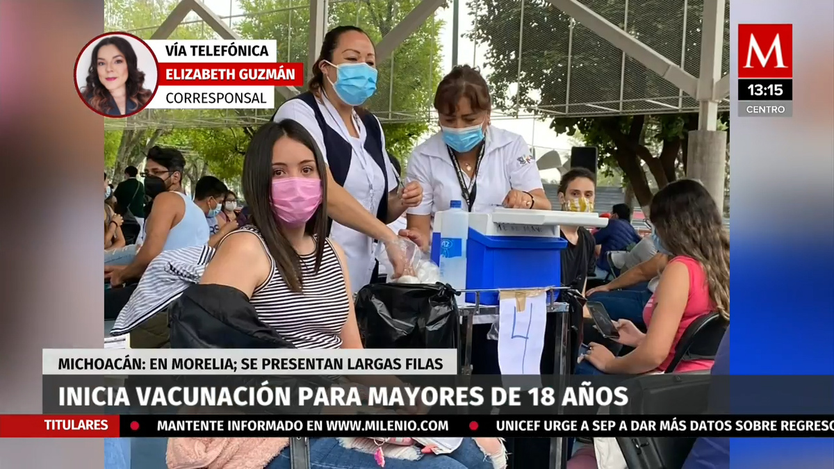 Inicia vacunación para mayores de 18 años en Michoacán