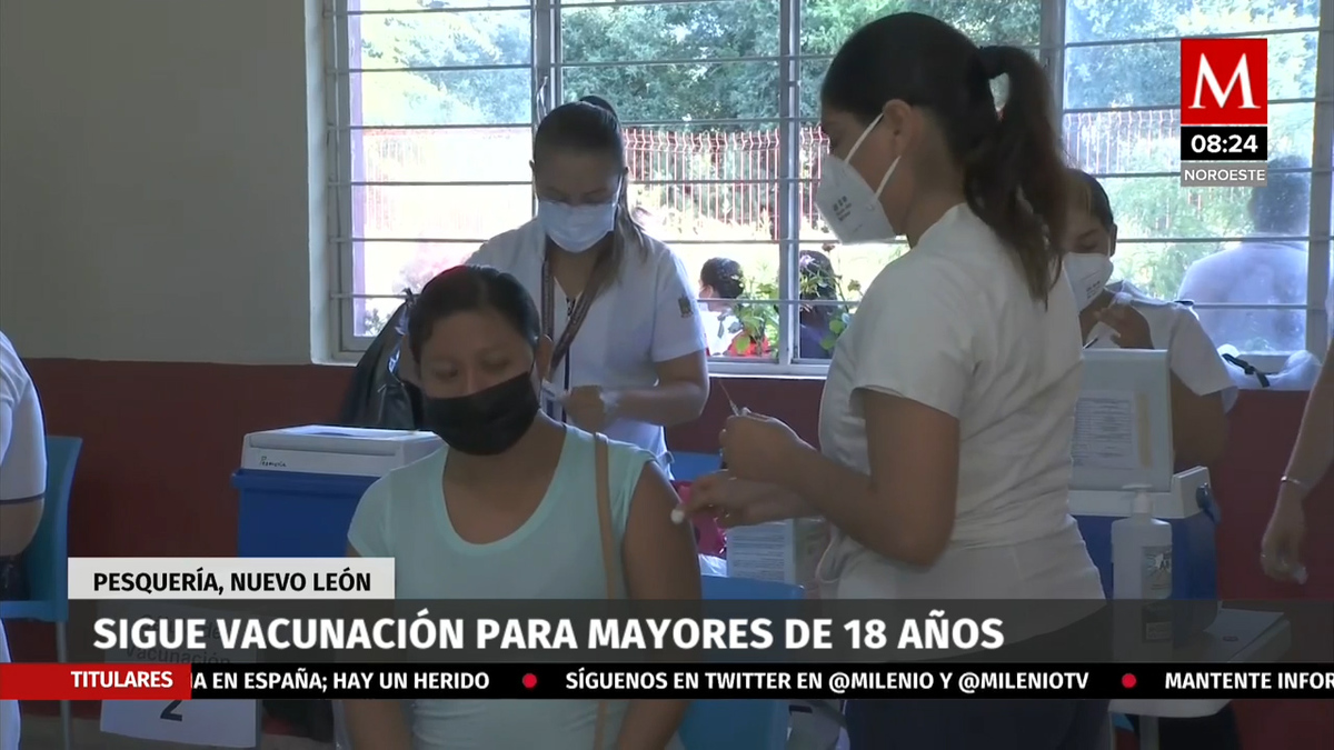 Sigue vacunación para mayores de 18 años en Pesquería, Nuevo León