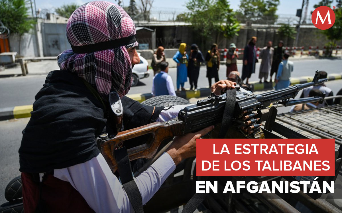 Los talibanes llegaron ayer a Kabul, Afganistán. | Foto: AFP; Diseño: Mauricio Ledesma
