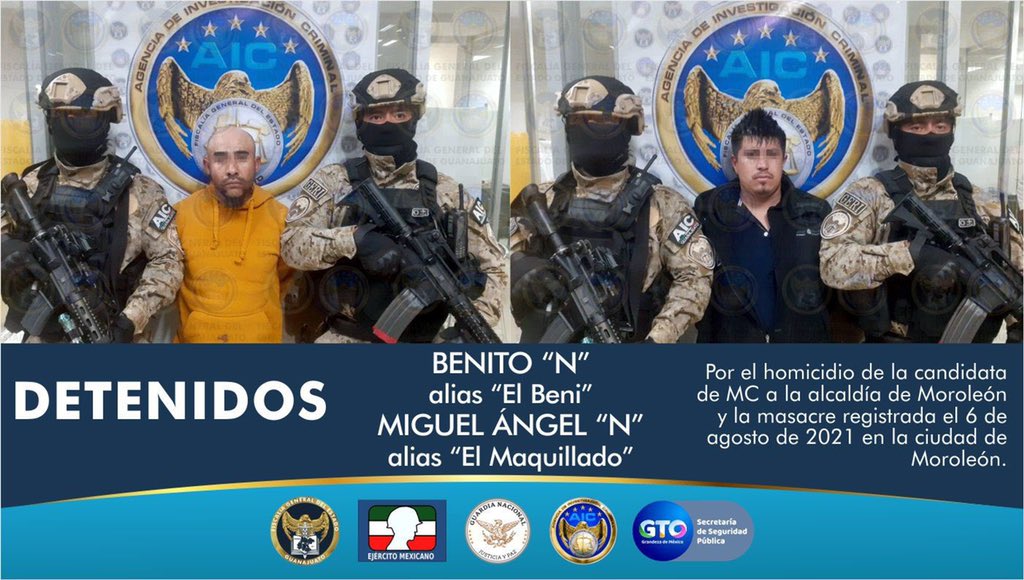 Detienen a presuntos asesinos de Alma Barrágan, candidata de MC en Moroleón