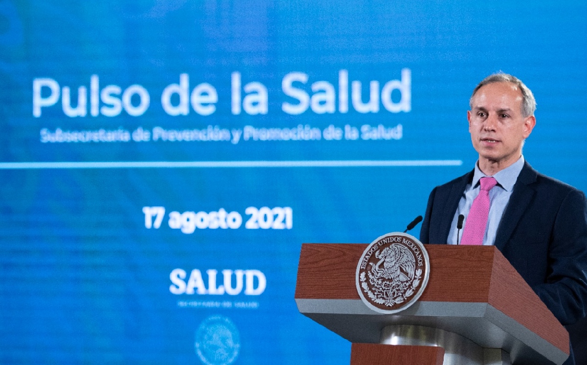 López-Gatell durante su participación en La Mañanera del Presidente, en Palacio Nacional. (Cortesía)