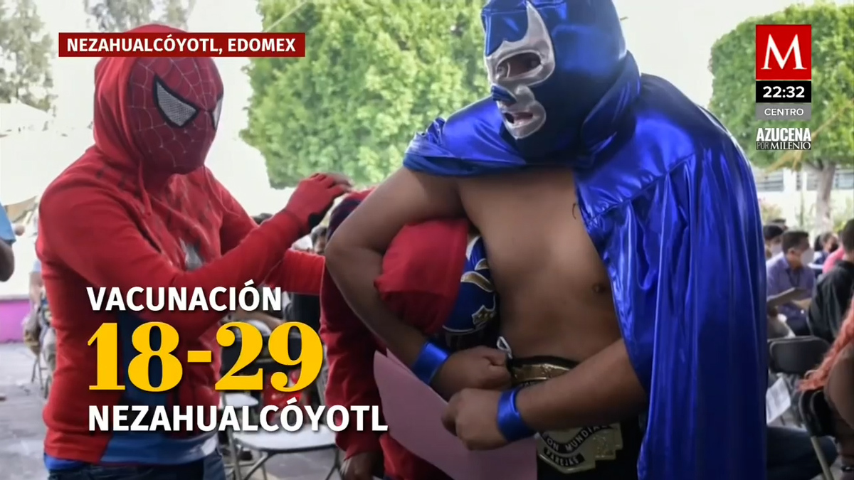 Neza arranca vacunación covid de 18 a 29 años entre disfraces