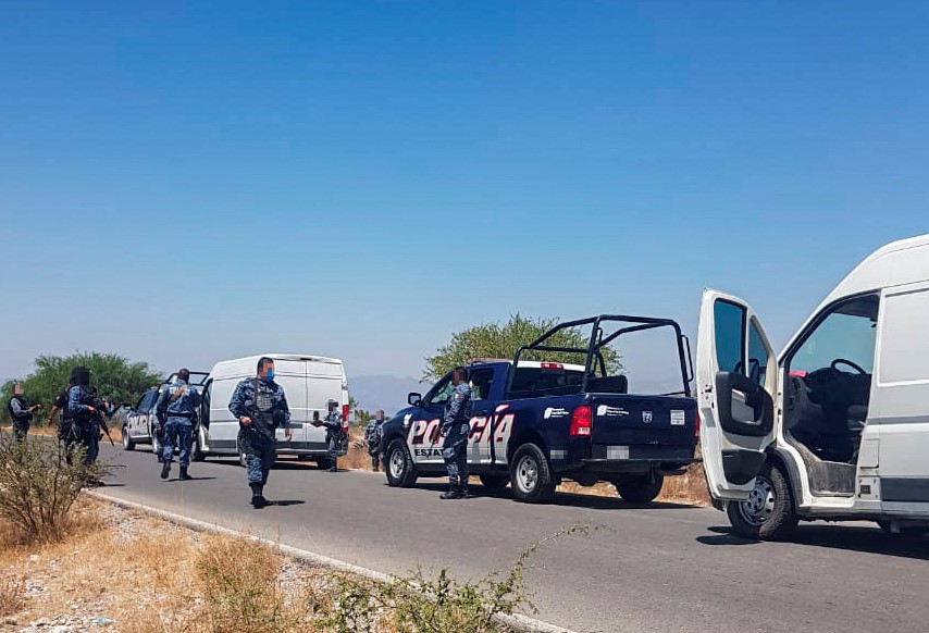 Operativo de la policía de Hidalgo en Tecozautla. (Especial)