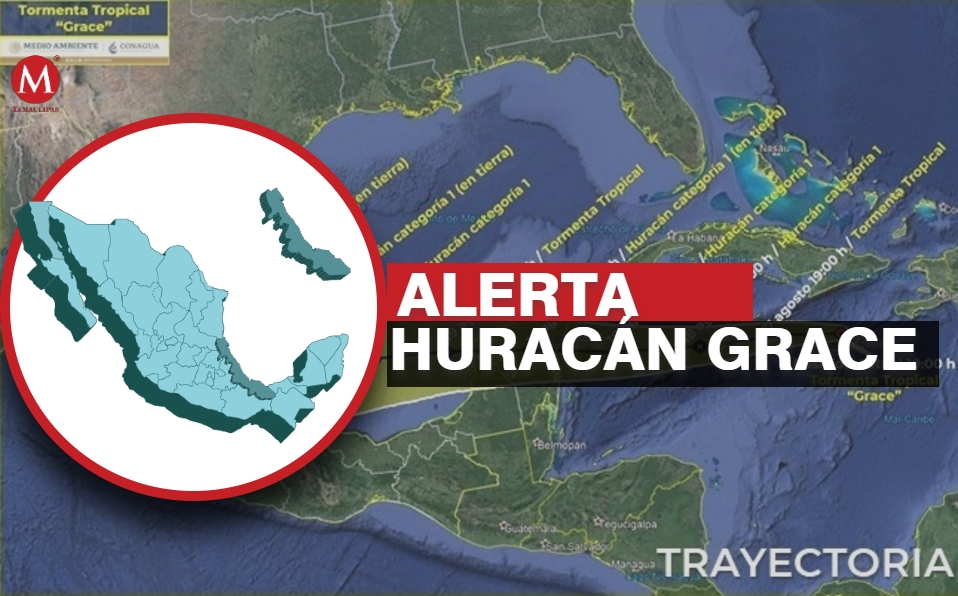 Huracán Grace pone en alerta gris a Veracruz