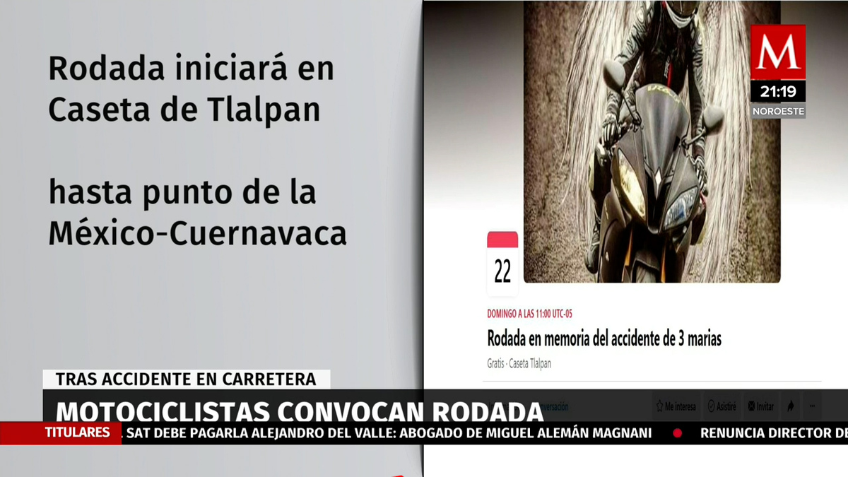 Rodada por víctimas de accidente en autopista México-Cuernavaca