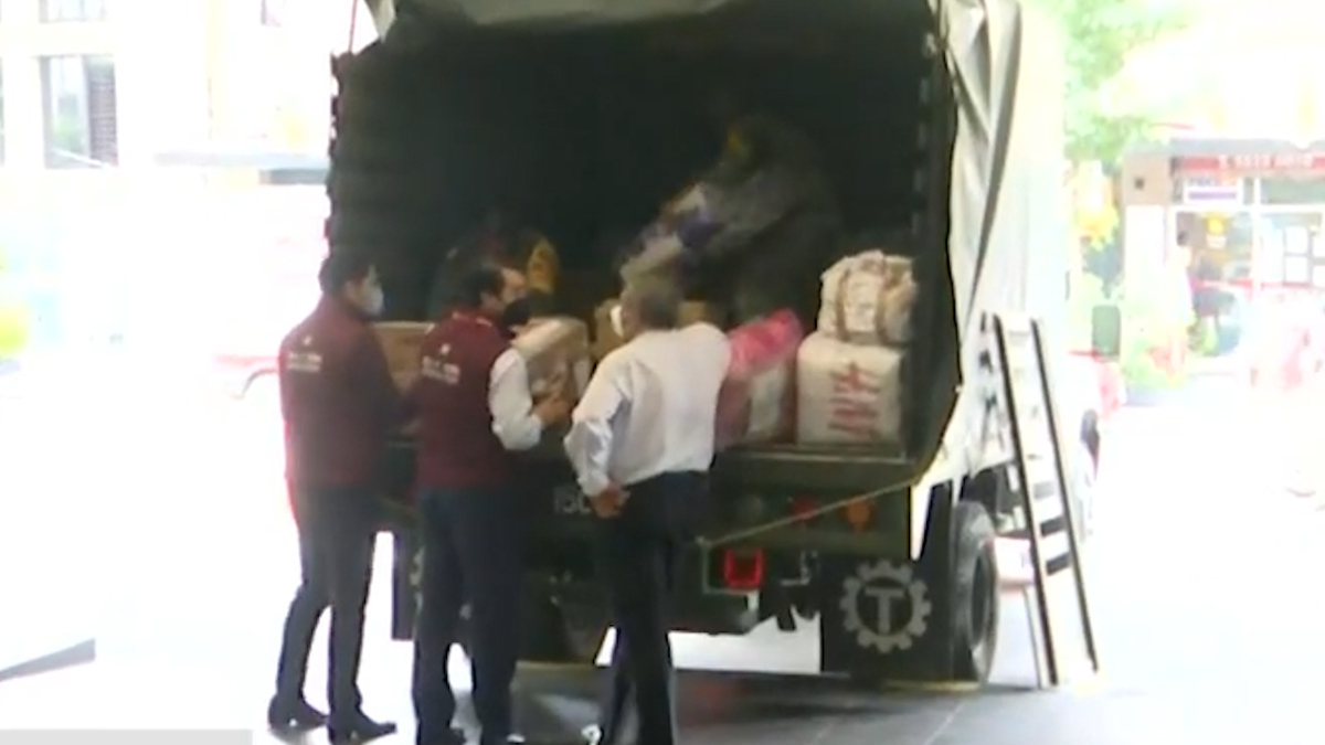 Centro de acopio para víctimas de sismo en Haití