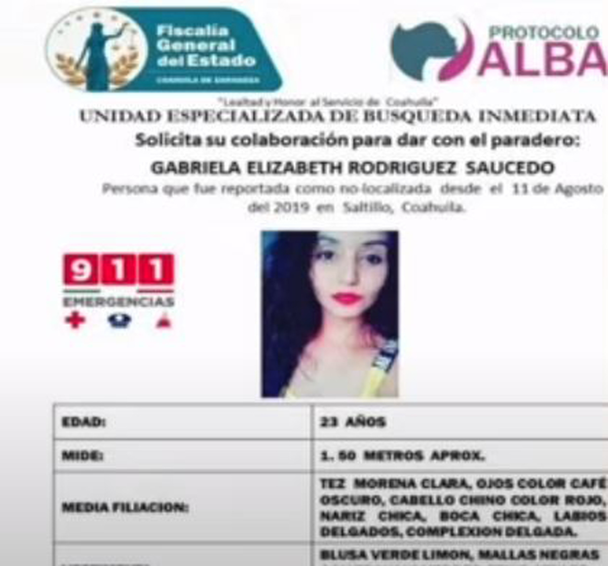 Feminicidio de Gabriela. (Archivo)