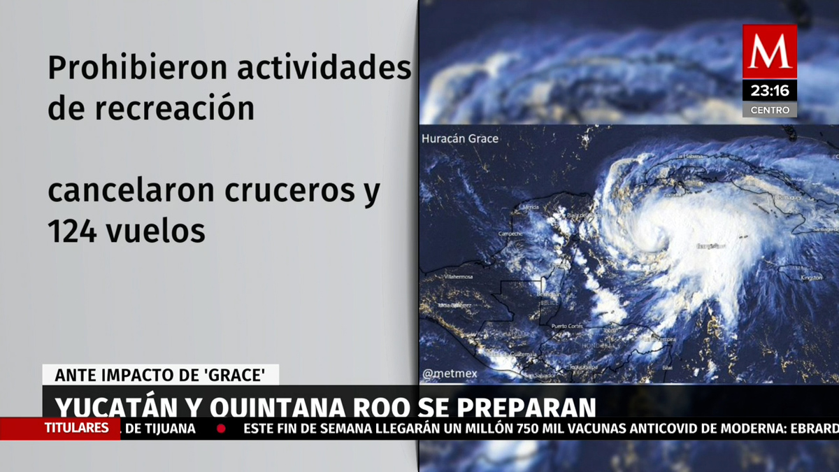 Huracán Grace: cancelan vuelos Monterrey Cancún
