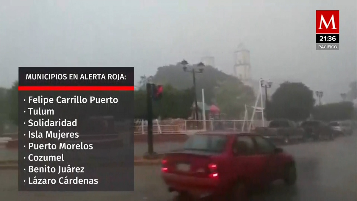 Quintana Roo emite alerta roja en 8 localidades por huracán Grace