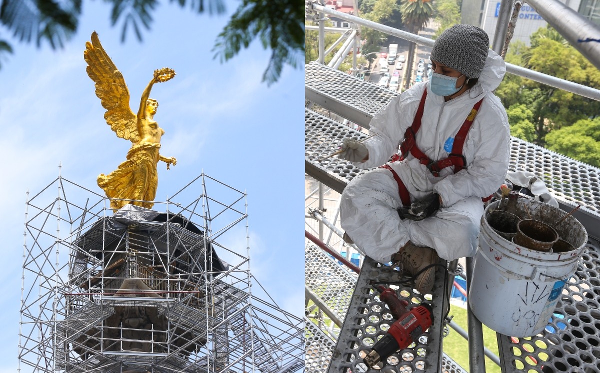 Restauración del Ángel de la INdependencia | Foto: Araceli López