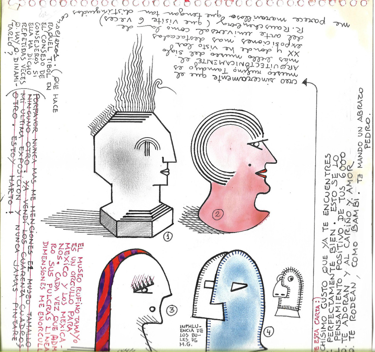 Algunas de las cartas en exhibición (Cortesía)