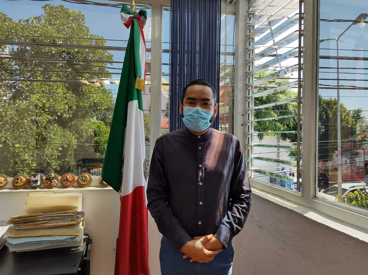 Roberto García, presidente auxiliar de San Baltazar Campeche. (Angélica Tenahua)