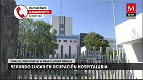 Hidalgo segundo lugar en ocupación hospitalaria