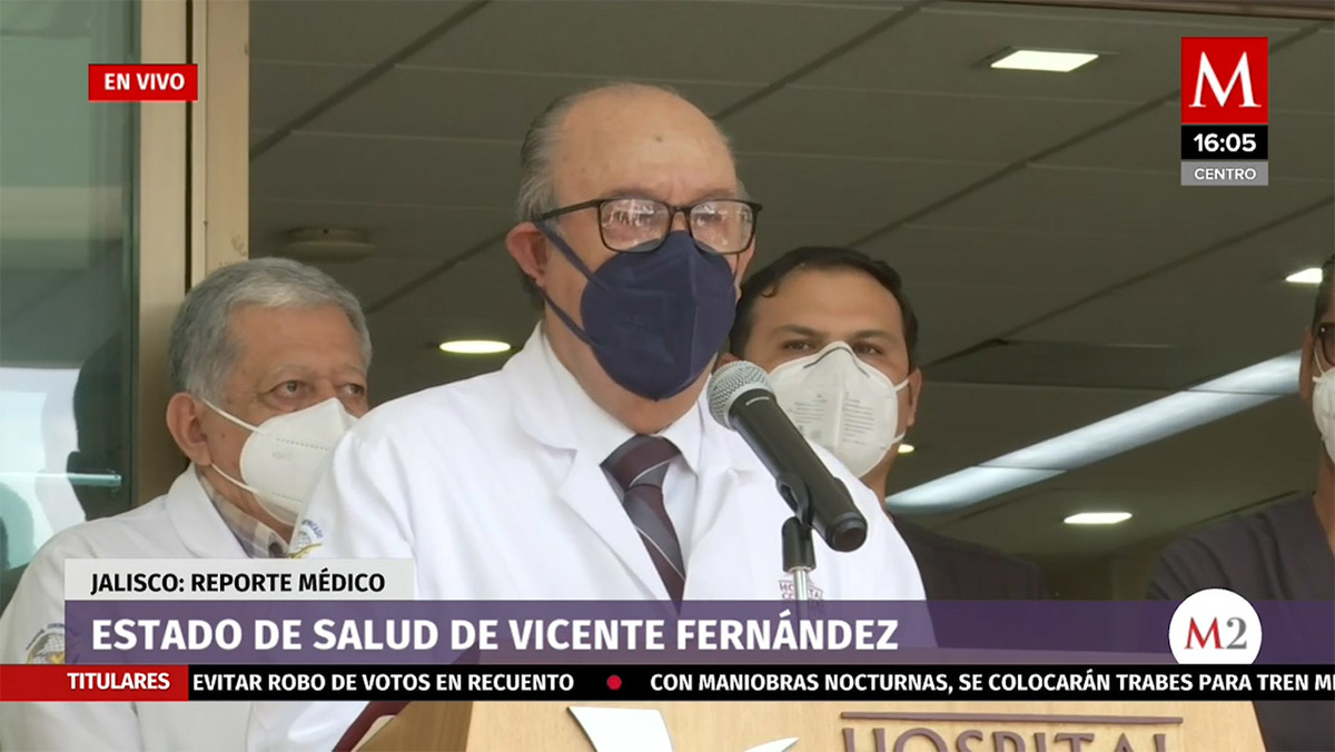 Estado clínico de Vicente Fernández será reservado