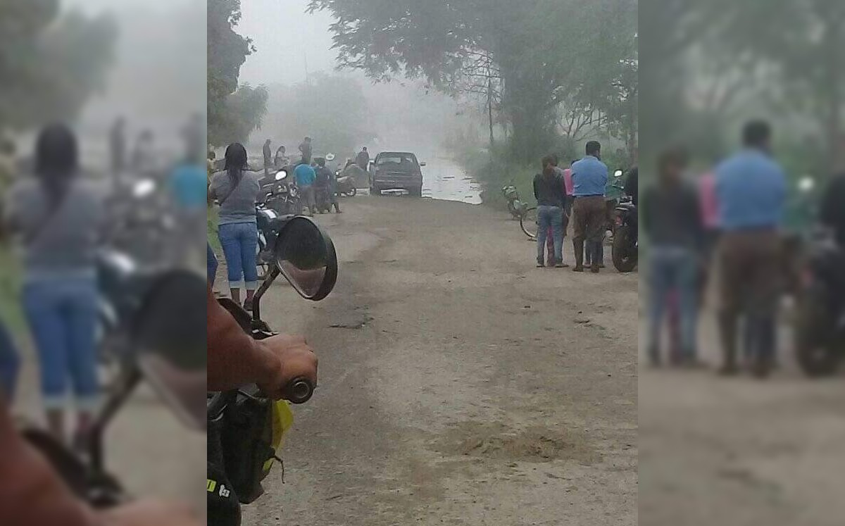 Familias quedan incomunicadas por desbordamiento de río en norte de Veracruz. (Especial)