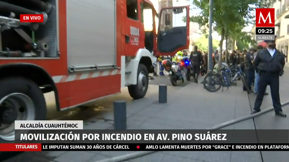 Movilización por incendio en la alcaldía Cuauhtémoc
