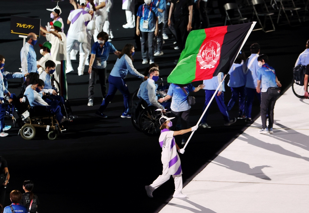 Bandera de Afganistán en Tokio 2020 (Reuters)