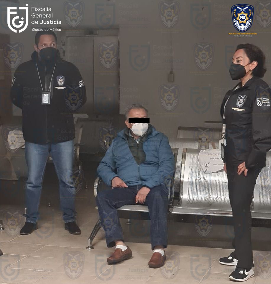 Saúl Huerta tras su detención. (Especial)