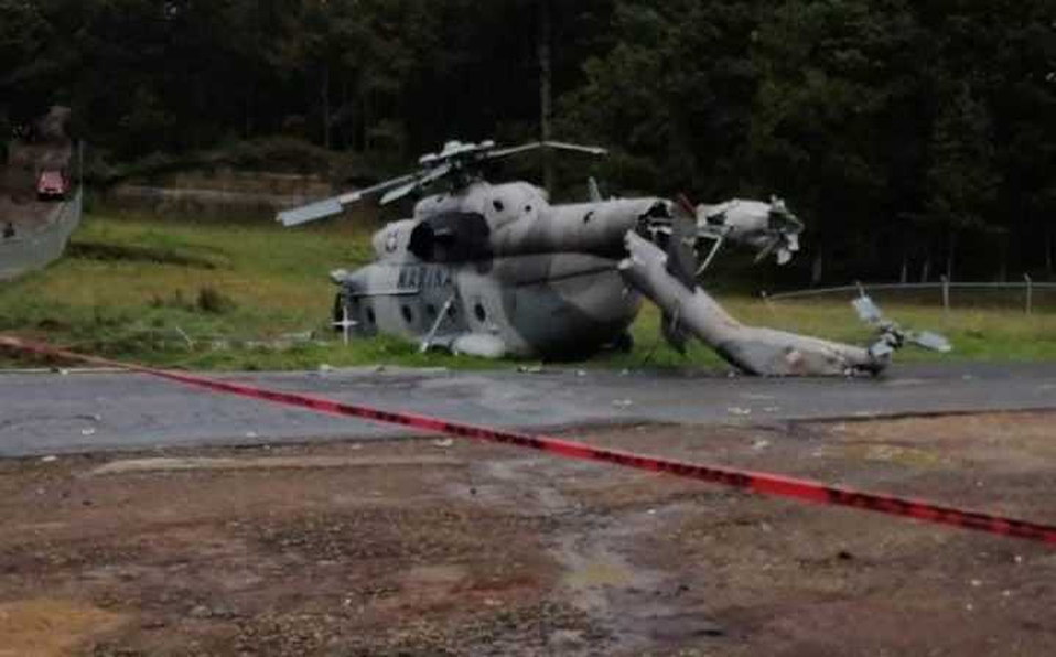 Investigan motivo que originó desplome de helicóptero en Veracruz