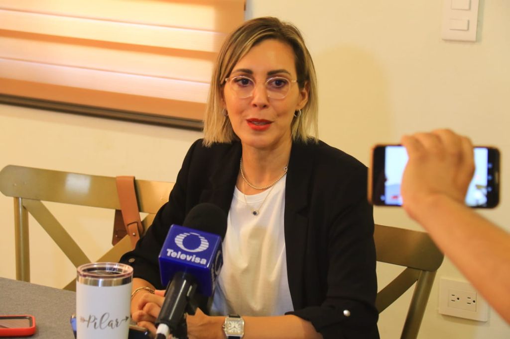 La alcaldesa durante la rueda de prensa