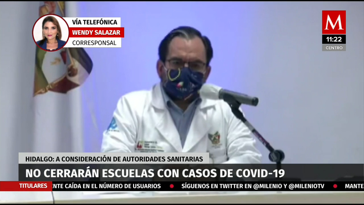 No cerrarán escuelas con casos de covid-19 en Hidalgo