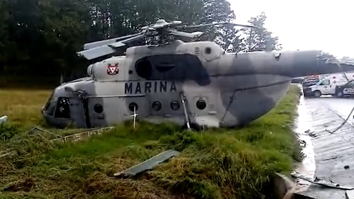 En segundos, así cayó el helicóptero donde iba el secretario de Gobierno de Veracruz