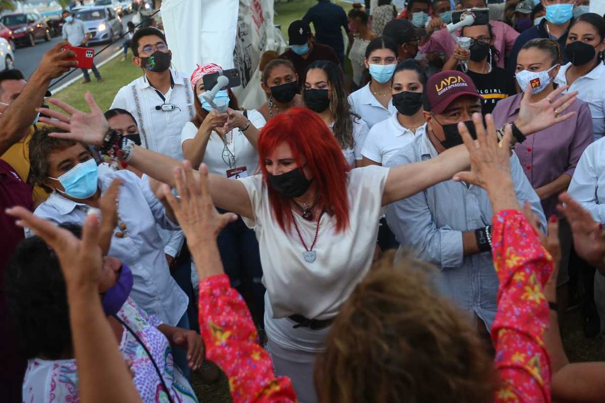 Layda Sansores se declaró ganadora en Campeche. (Araceli López)