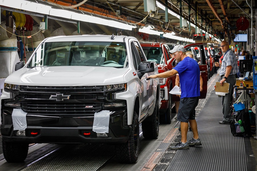 .Línea de ensamblaje de General Motors en Estados Unidos. (Shutterstock)
