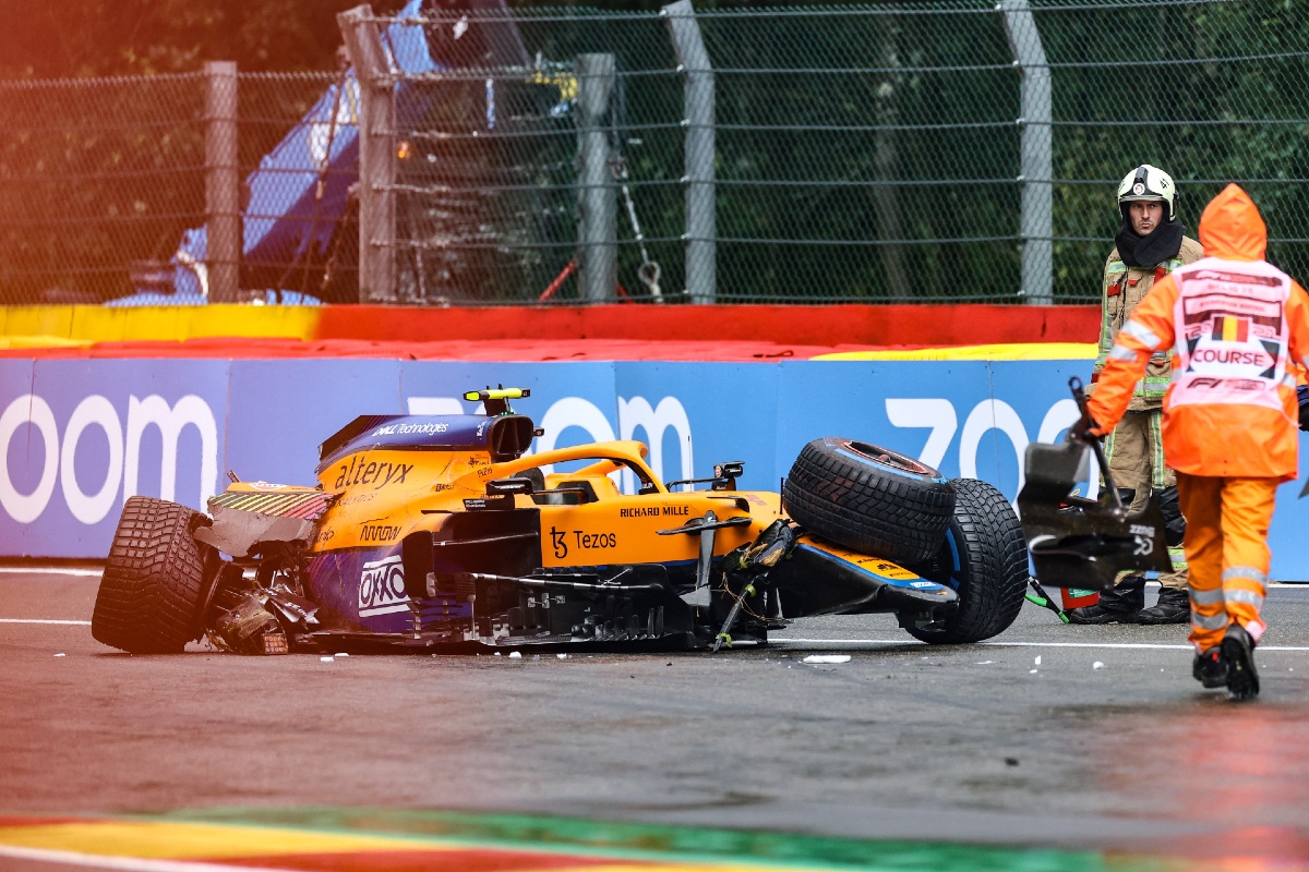 Lando Norris sufre fuerte accidente en clasificación del GP de Bélgica (AFP)