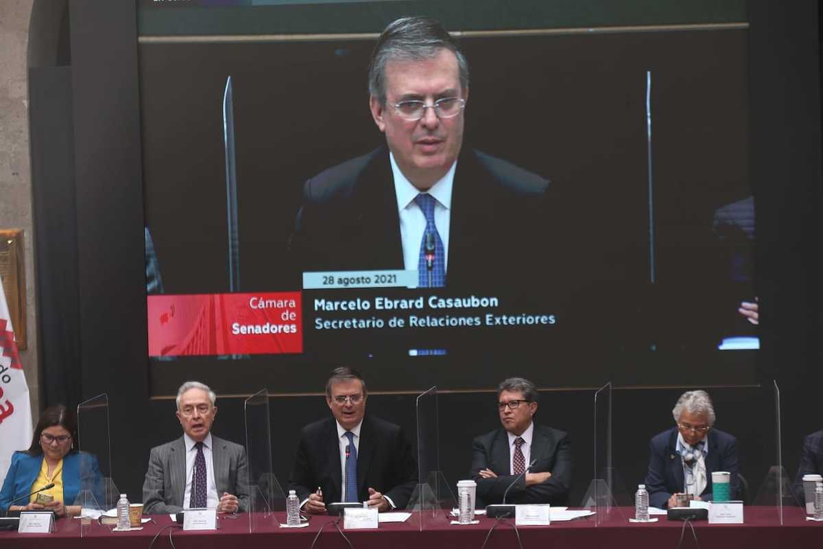 Marcelo Ebrard en la reunión Plenaria de Morena en la antigua casa del ex Senado en Xicotencatl | Juan Carlos Bautista