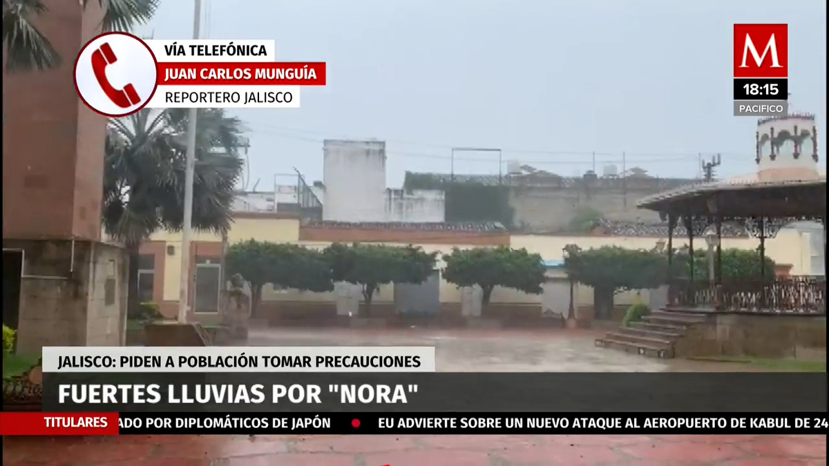 Emiten alerta roja por acercamiento de 'Nora' en Jalisco
