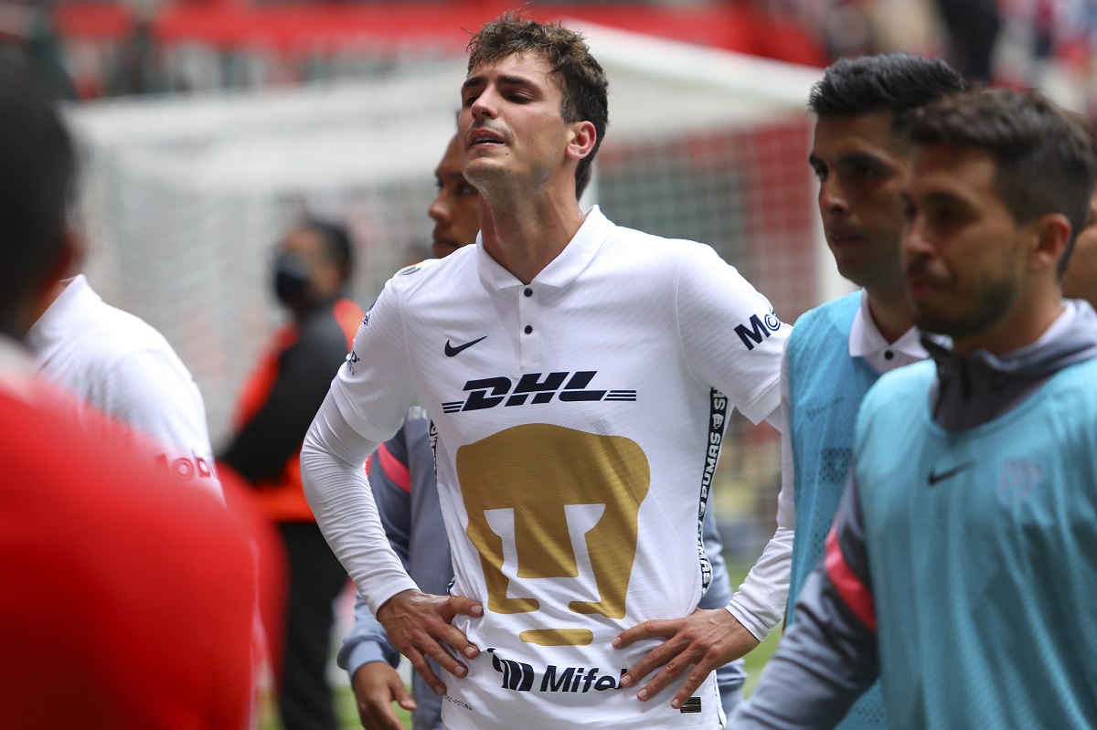 Juan Ignacio Dinenno fue expulsado en duelo frente al Toluca (Imago7)