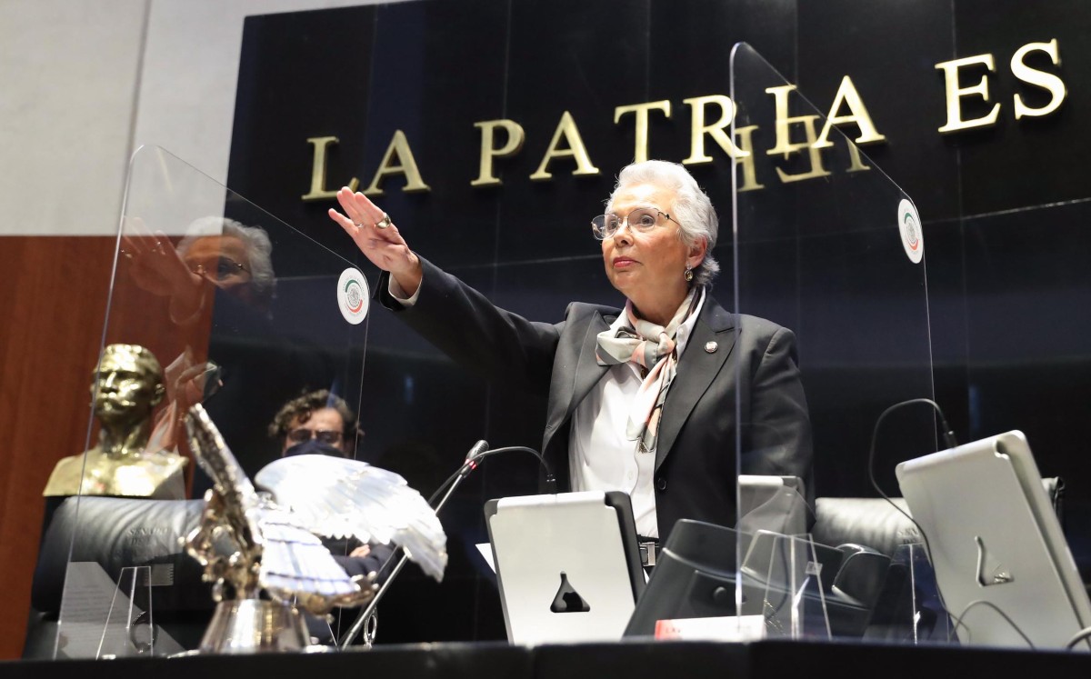 Olga Sánchez Cordero será la presidenta de la  Mesa Directiva del Senado. | Especial