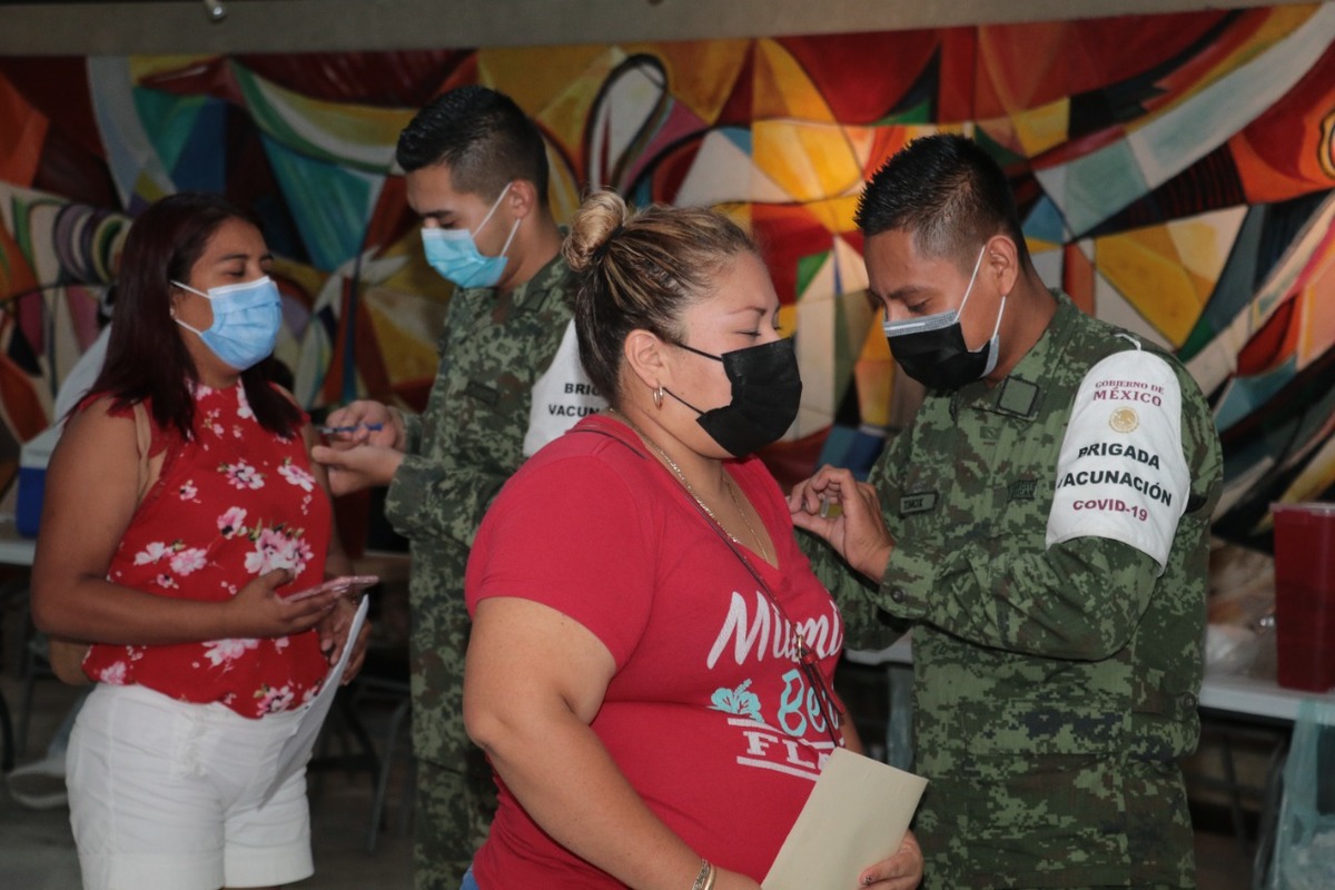 Vacunación contra el covid-19 en Matamoros, Tamaulipas.