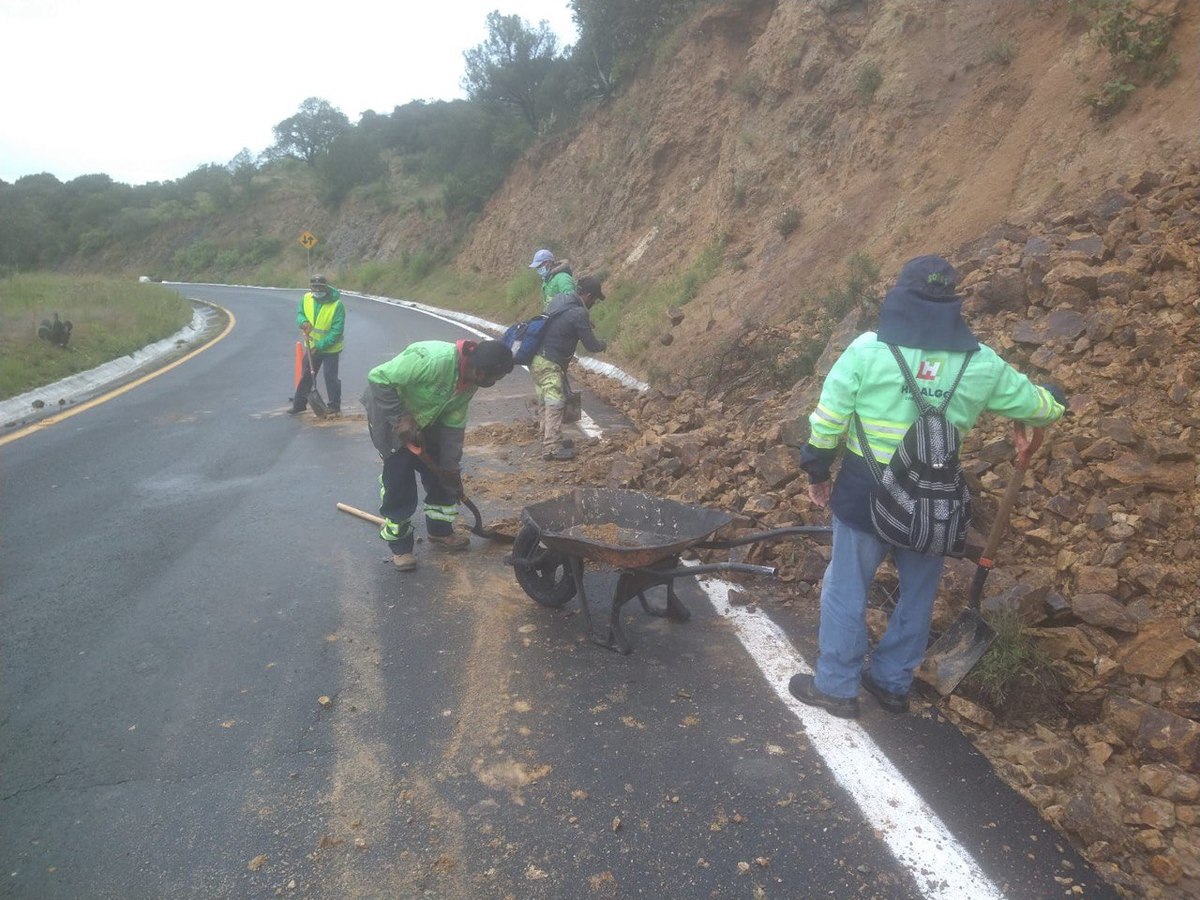 Carretera Pachuca-Real del Monte a la altura de Casas Quemadas. (Cortesía)