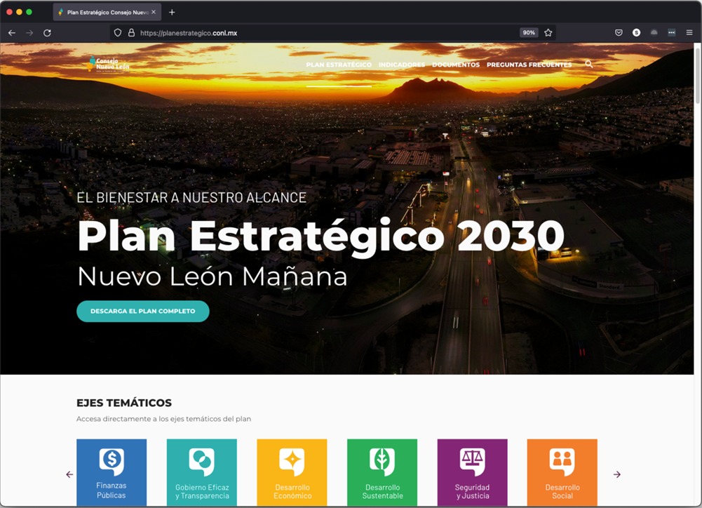 En esta plataforma se visualizará información sobre Nuevo León y hasta indicadores complementarios. Foto: Especial