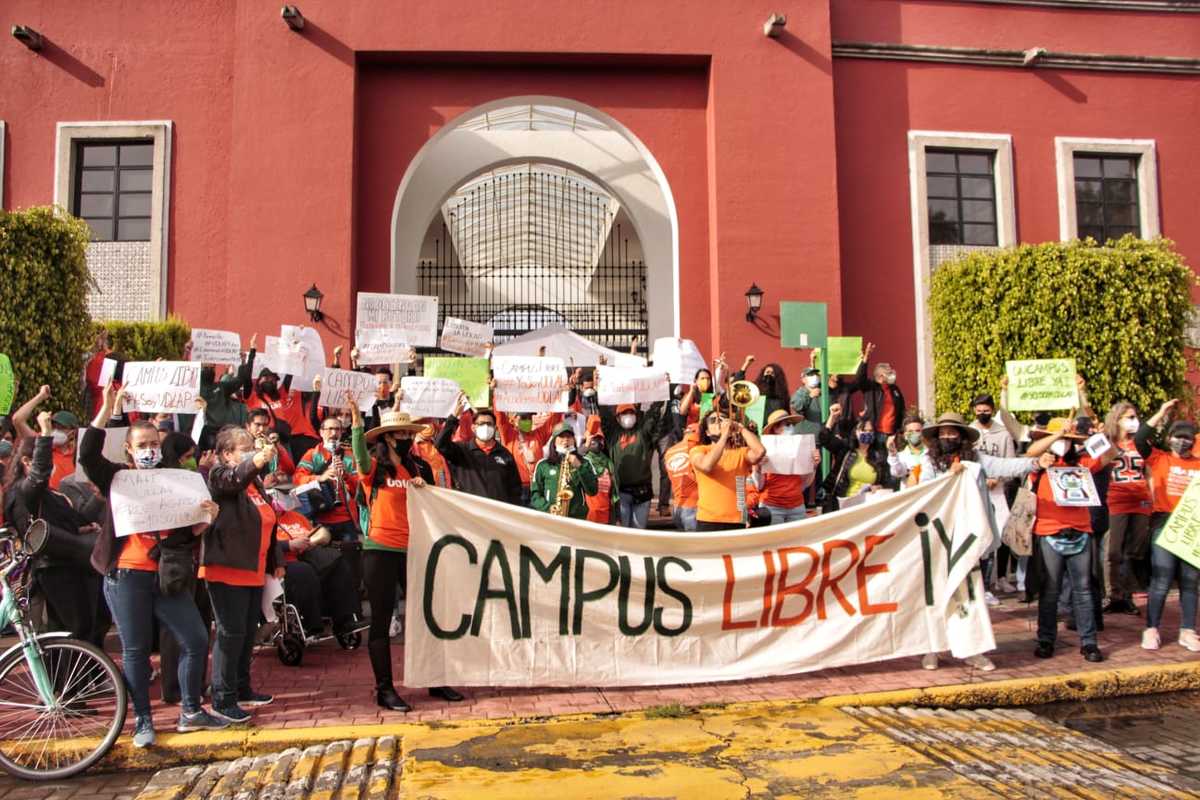 Protesta Udlap. (Melanie Torres)