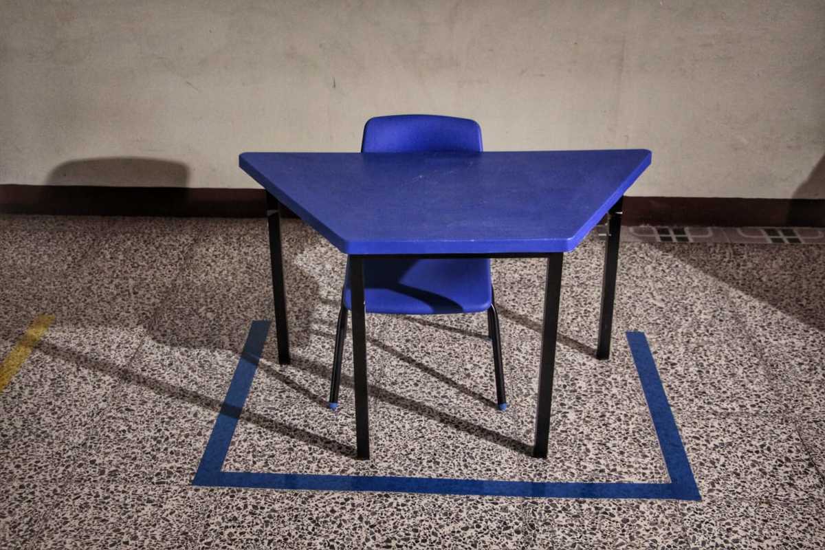 Estudiantes de escuelas privadas sin ir a las aulas. (Melanie Torres)