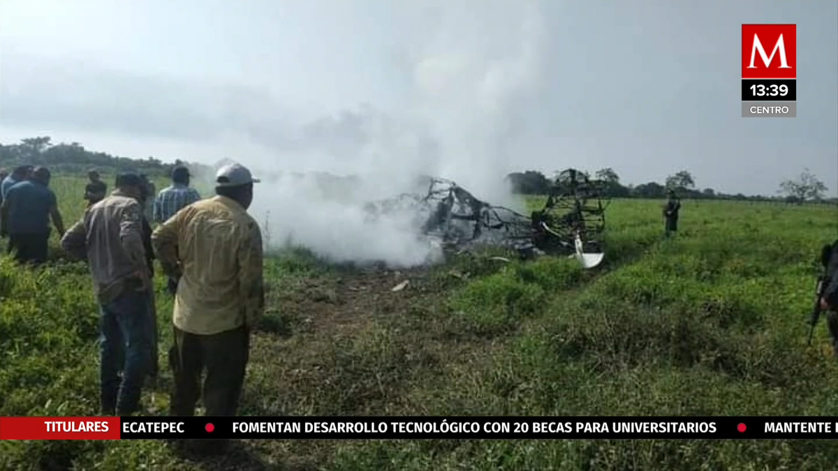 Aeronave se desploma en Tabasco; el piloto perdió la vida