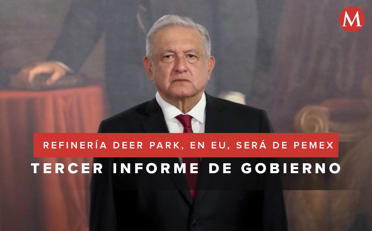 Andrés Manuel López Obrador durante su mensaje con motivo del Tercer Informe de Gobierno. Foto: ESPECIAL