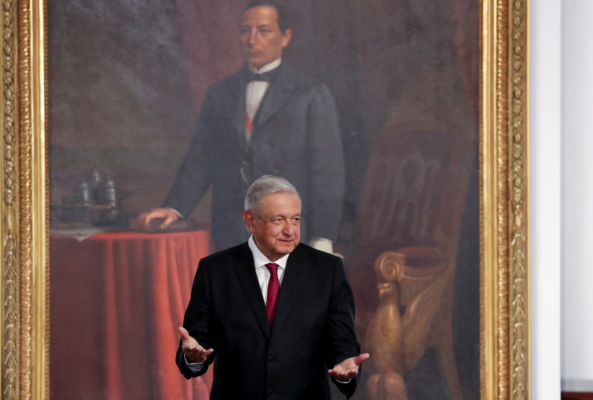 Andrés Manuel López Obrador, en Palacio Nacional durante su tercer informe de gobierno. | Reuters
