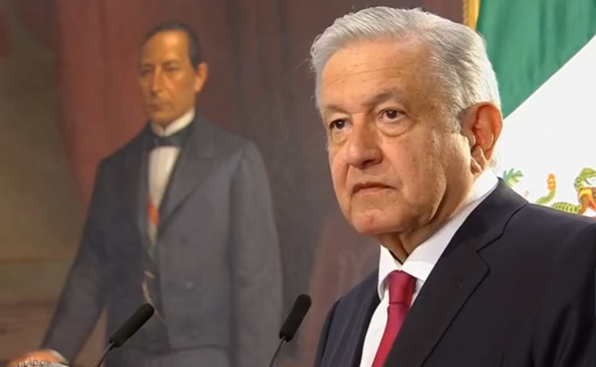 Andrés Manuel López Obrador durante su Tercer Informe de Gobierno, desde Palacio Nacional. (Foto: Especial)