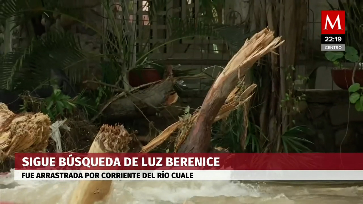 Contina la busqueda de Luz Berenice joven que fue arrastrada por la fuerte corriente