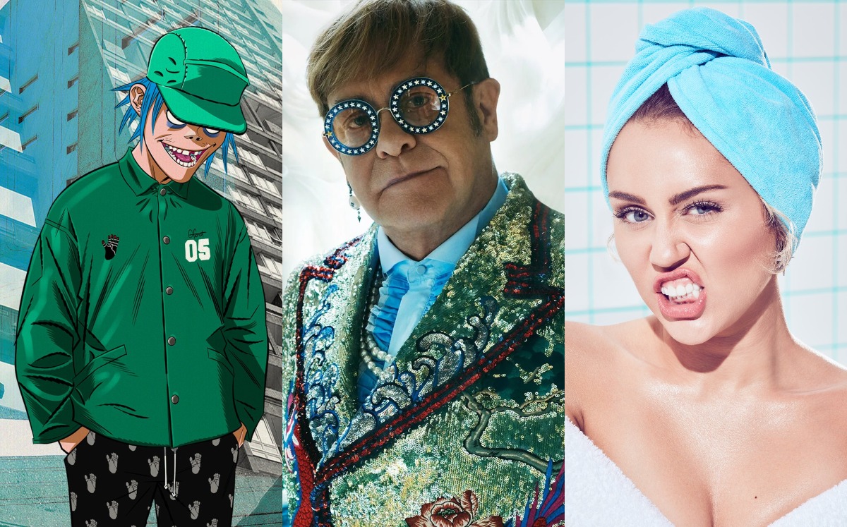 Elton John lanzará disco con duetos junto a artistas como Gorillaz, Myley Cyrus y Dua Lipa
