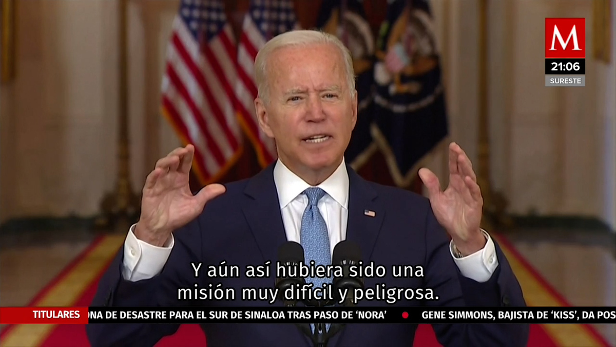 Joe Biden defiende salida de EU: La guerra en Afganistán se terminó