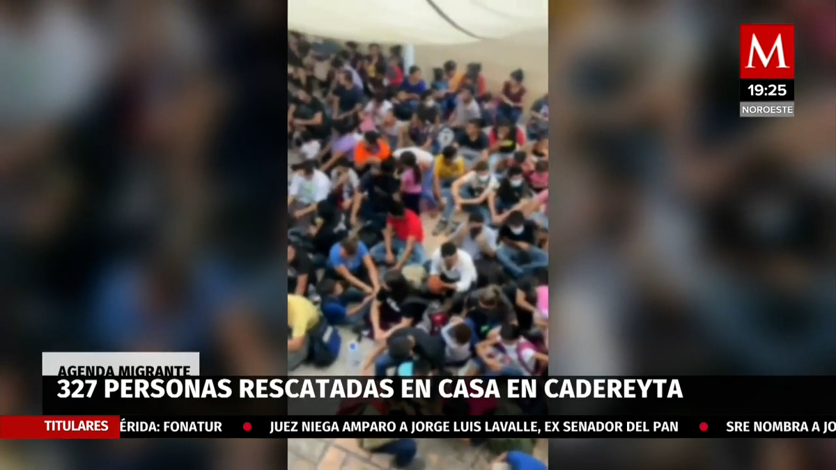 Rescatan a 327 indocumentados de casa de seguridad en Cadereyta