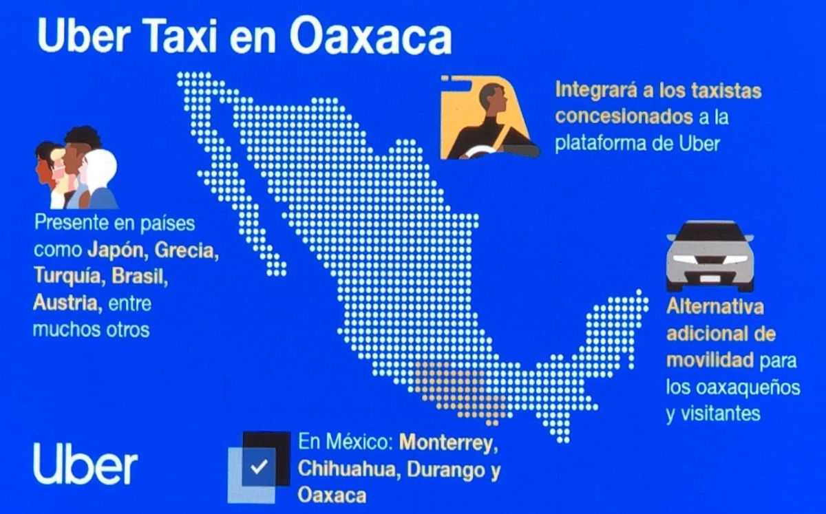 Uber se suma a taxistas de Oaxaca bajo el programa Uber Taxi. Foto: Especial