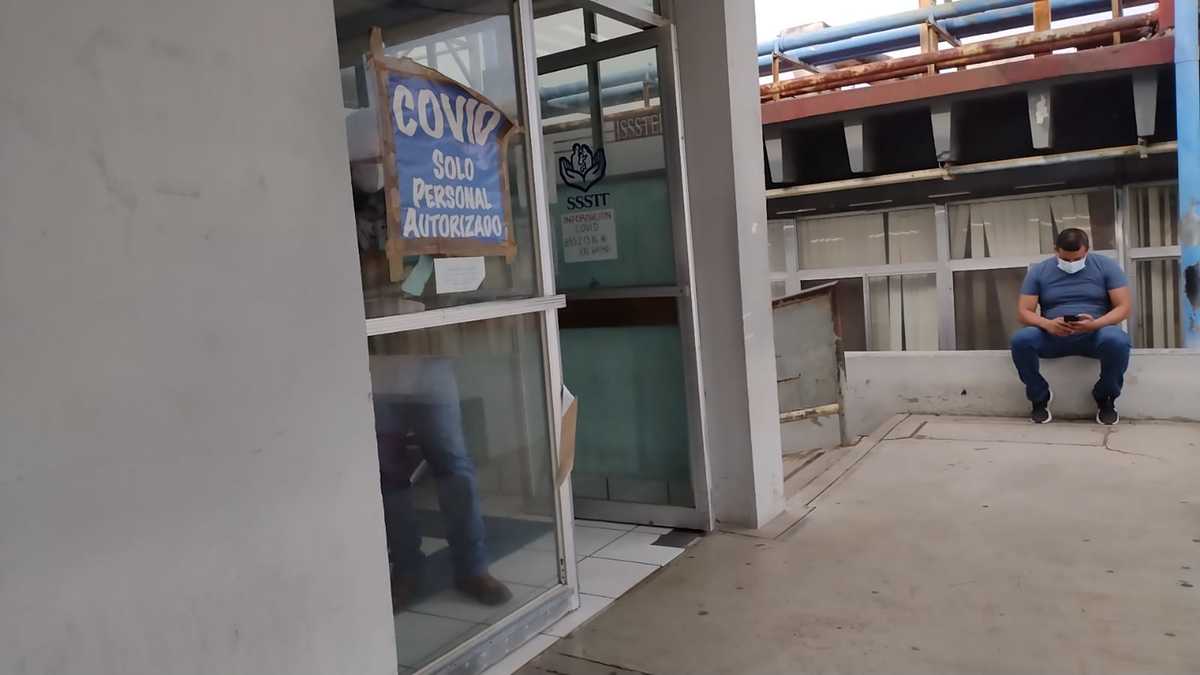Área  para pacientes covid-19 en Issste Tampico (Leticia Gutiérrez)