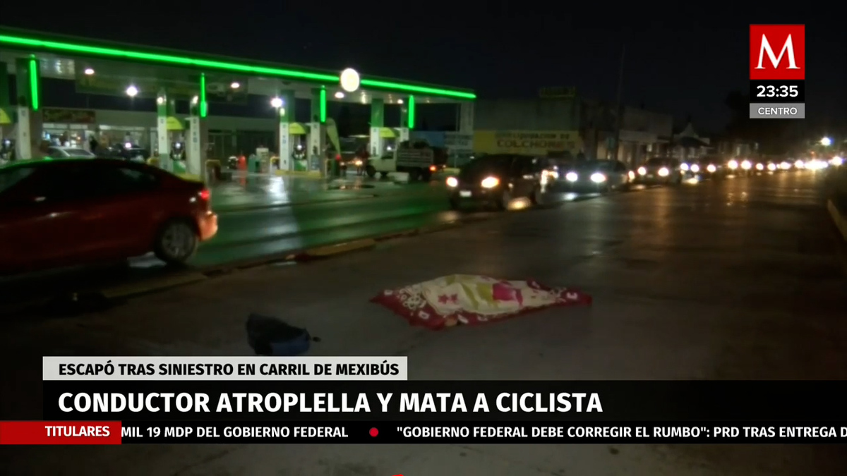 Ciclista es atropellado en carril confinado de Mexibús en Ecatepec